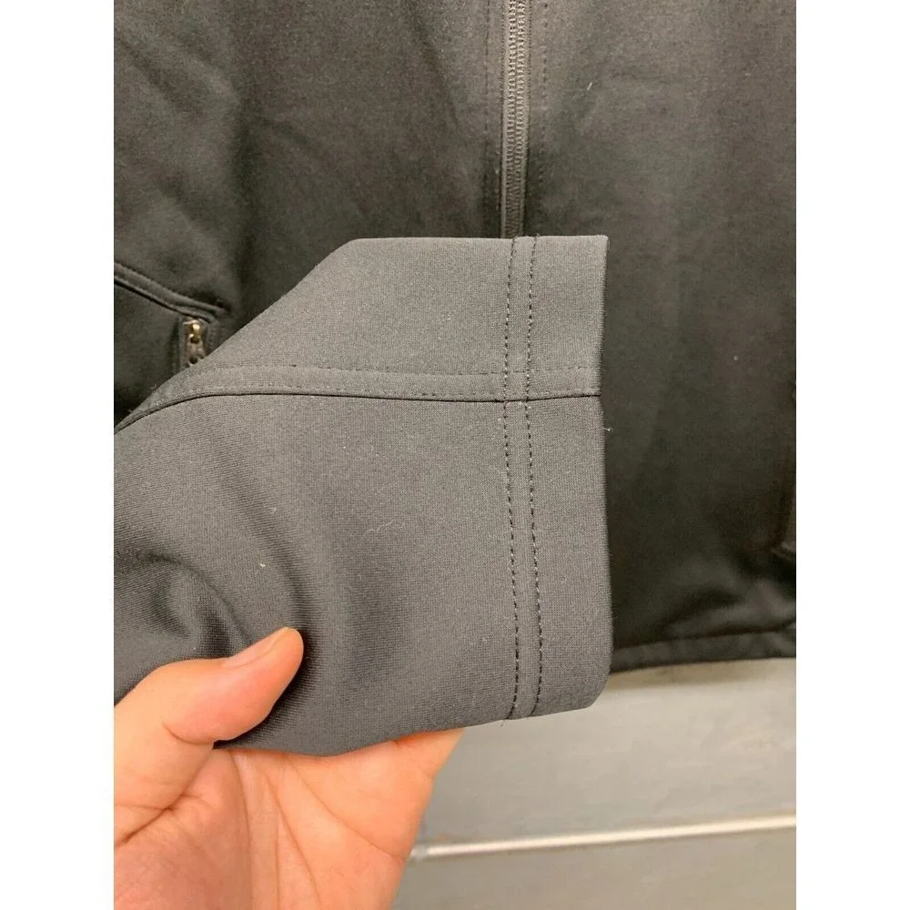The North Face Full Zip Softshell Jacket Mens L Black PathAI Corporate Logo Work